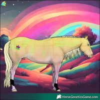 Horse Color:Void Plaid Cremello Splash and Void Plaid Cremello