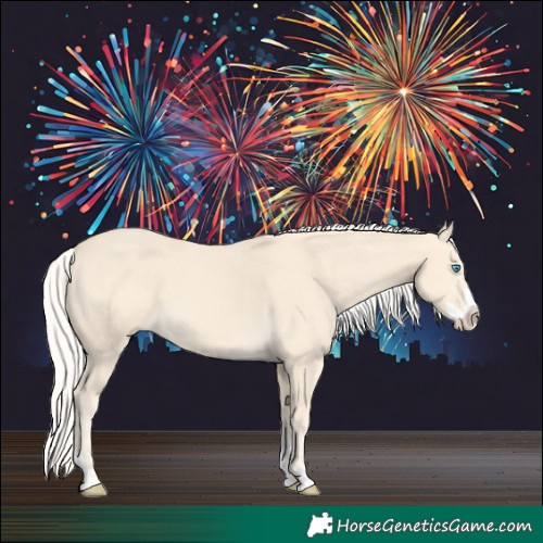 Horse Color:Cremello Splash  and Cremello Splash 