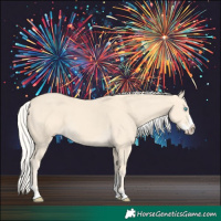 Horse Color:Cremello Splash  and Cremello Splash 