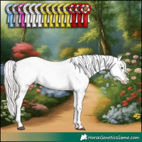 Horse Color:White Spotted Silver Grullo Appaloosa Rabicano Brindle