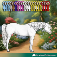 Horse Color:White Spotted Silver Grullo Appaloosa Rabicano Brindle 