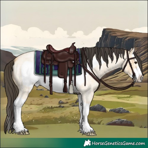 Horse Color:Buckskin Roan Splash Frame 