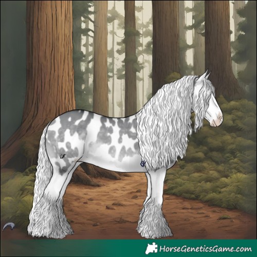 Horse Color:Silver Brown Chinchilla Dun Splash Appaloosa 