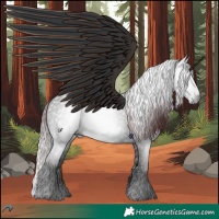 Horse Color:Gray Void Midnight Chocolate Brown Chinchilla Onyx Tobiano 