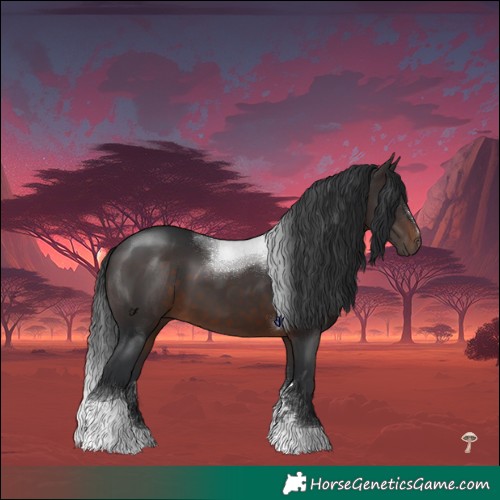 Horse Color:Brown Mushroom Tobiano