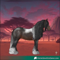 Horse Color:Brown Mushroom Tobiano 