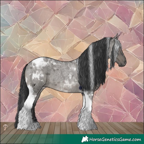 Horse Color:Grullo Roan Mushroom Tobiano Rabicano