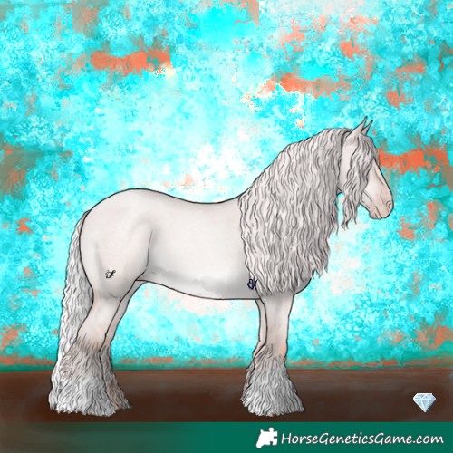 Horse Color:Platinum Silver Amber Champagne Roan Dun