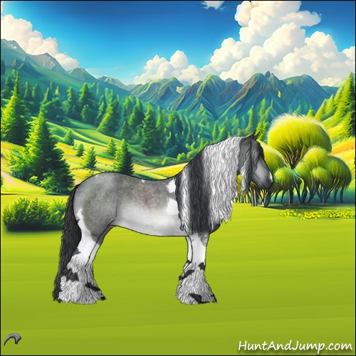 Horse Color:Brown Chinchilla Roan Tobiano 