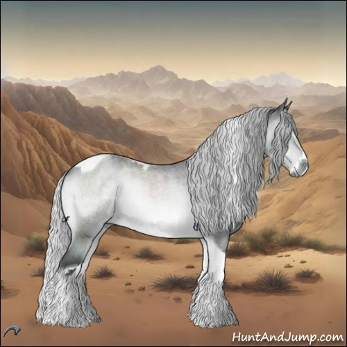 Horse Color:Silver Brown Chinchilla Roan Onyx Tobiano 