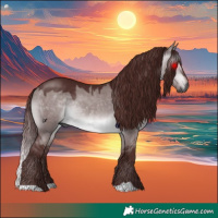 Horse Color:Gray Platinum Chocolate Brown Dun 