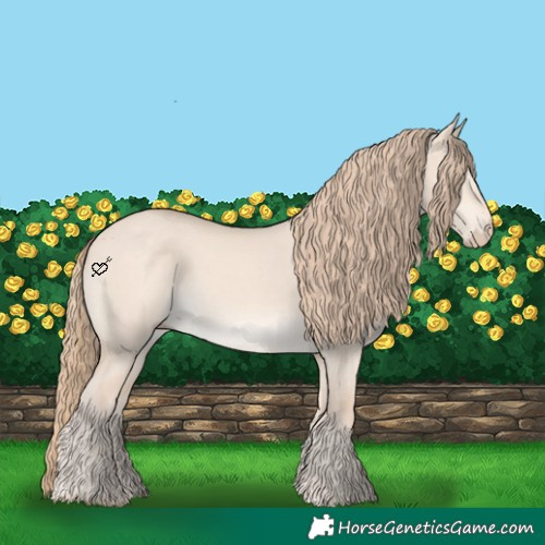 Horse Color:White Spotted Perlino Dun 