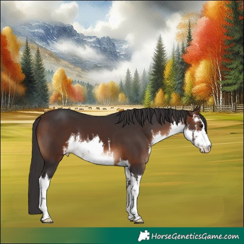 Horse Color:White Spotted Brown 