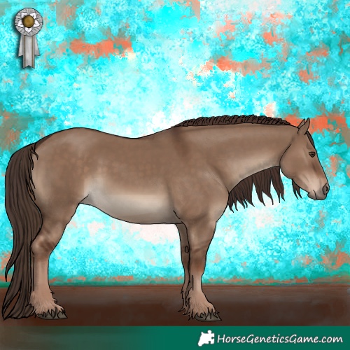 Horse Color:White Spotted Liver Red Dun 