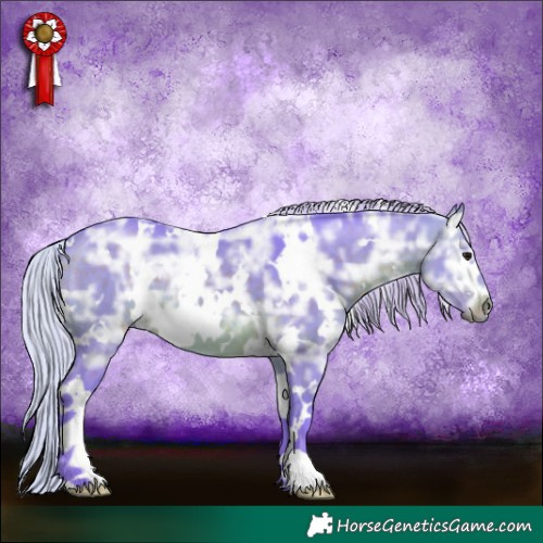 Horse Color:Watercolor White Spotted Silver Brown Ice 