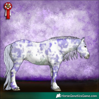 Horse Color:Watercolor White Spotted Silver Brown Ice 