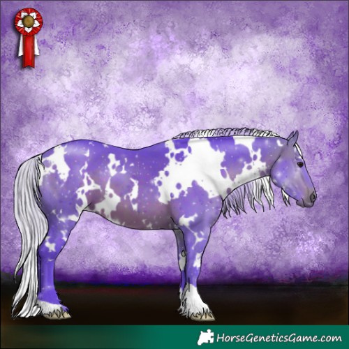 Horse Color:Watercolor White Spotted Silver Brown 