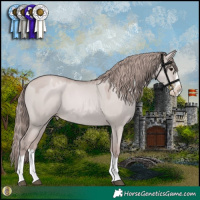 Horse Color:Platinum Grullo Pearl Splash