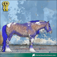 Horse Color:Watercolor Blue Onyx Ice Tobiano Appaloosa