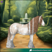 Horse Color:White Spotted Grullo Pearl Splash