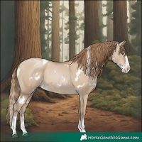 Horse Color:White Spotted Grullo Pearl Splash