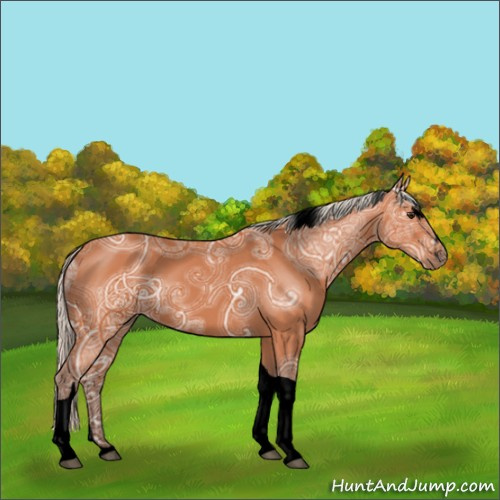 Horse Color:Void Silver Bay Ice Sabino Tobiano 