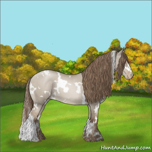 Horse Color:White Spotted Grullo Pearl 