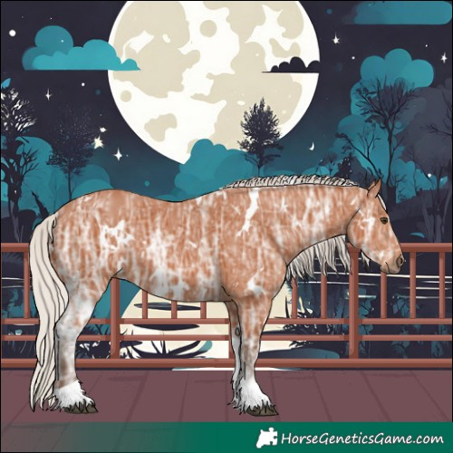 Horse Color:White Spotted Silver Bay Ice Tobiano