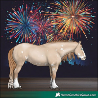 Horse Color:White Spotted Chocolate Grullo Pearl Splash