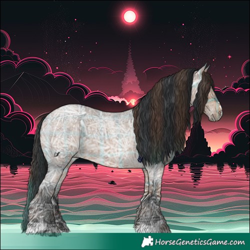 Horse Color:Plaid  Brown Ice Roan 
