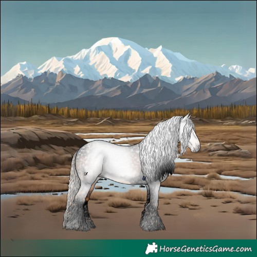 Horse Color:Gray Void Chocolate Palomino Tobiano 