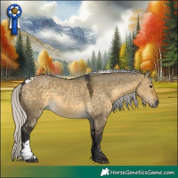 Horse Color:Silver Buckskin Dun Tobiano