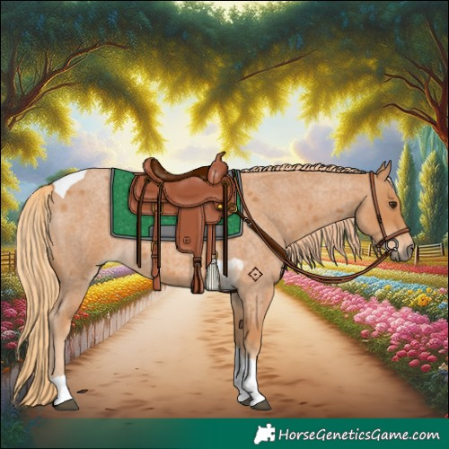 Horse Color:Red Roan Tobiano 