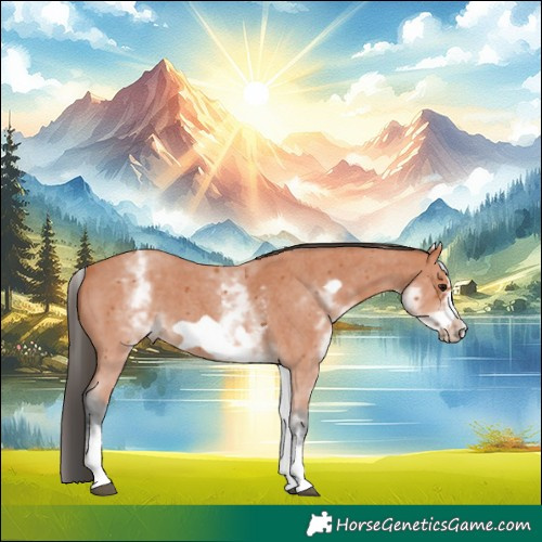 Horse Color:White Spotted Bay Sabino Frame 