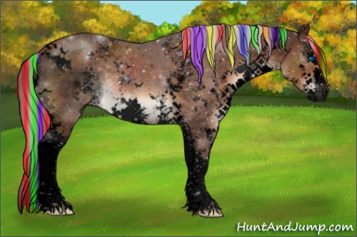 Horse Color:Void Painted White Spotted Silver Brown Sabino Splash 