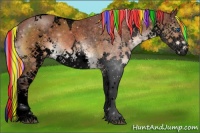 Horse Color:Void Painted White Spotted Chocolate Silver Brown Splash Tobiano 