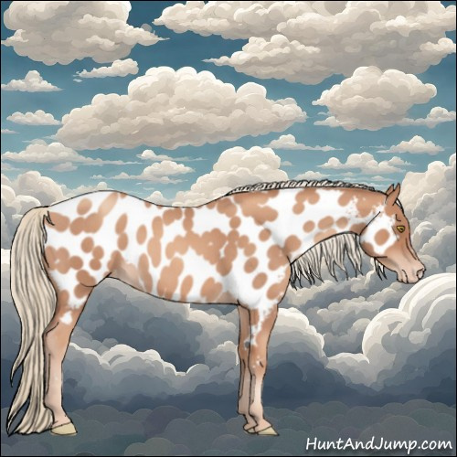Horse Color:Gold Champagne Roan Frame Near Leopard