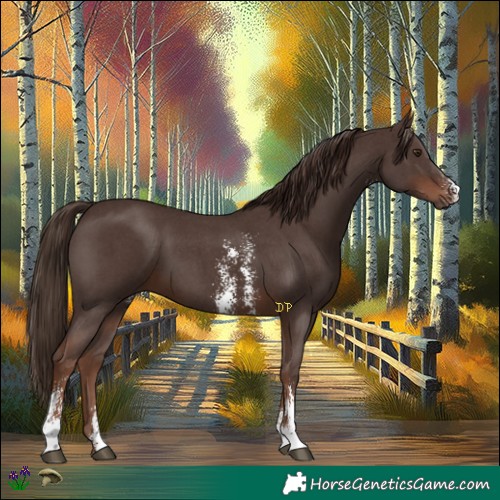Horse Color:Liver Chestnut Sabino