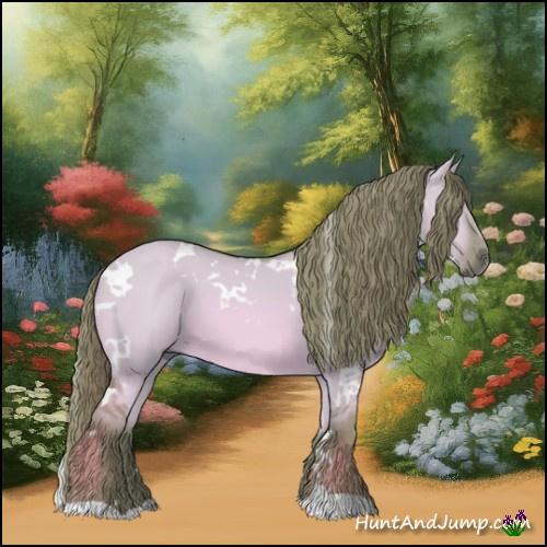 Horse Color:Watercolor White Spotted Red Dun