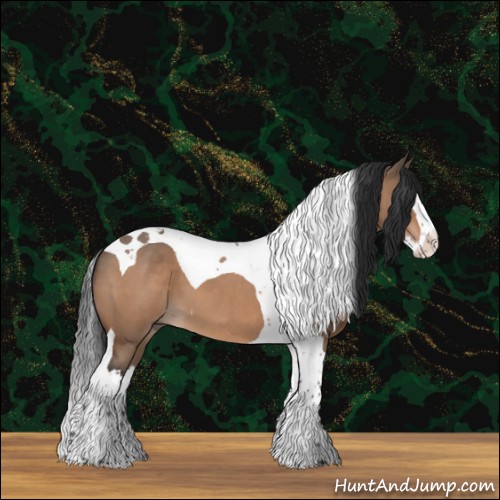 Horse Color:Brown Dun Splash Tobiano 