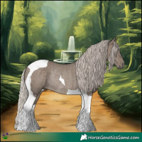 Horse Color:Silver Grullo Tobiano Rabicano 