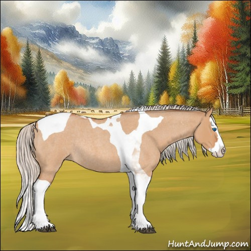 Horse Color:Silver Bay Roan Dun Splash Tobiano Rabicano 