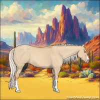 Horse Color:Silver Classic Champagne Dun Splash Frame 