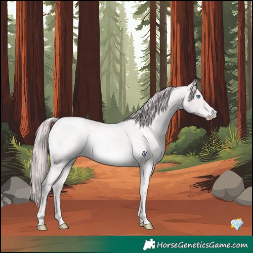 Horse Color:Platinum Chocolate Perlino Roan