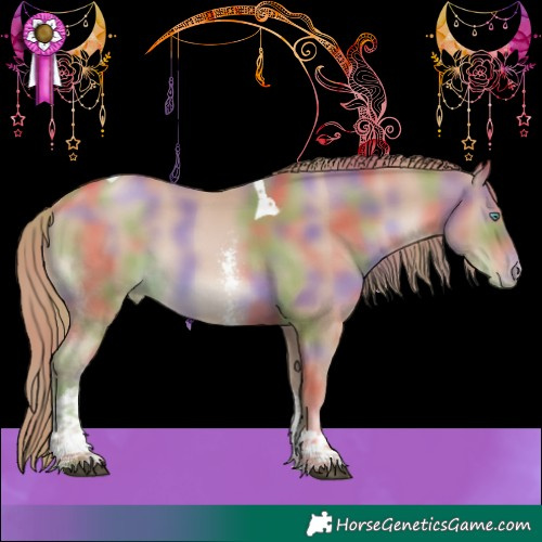 Horse Color:Nacre Black Pearl Sabino Tobiano 