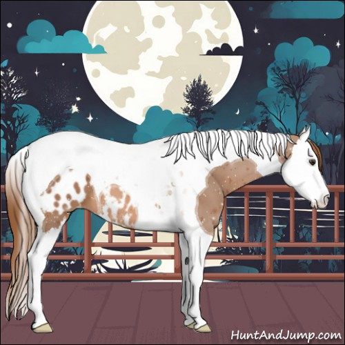 Horse Color:Chestnut Splash Tobiano Appaloosa 