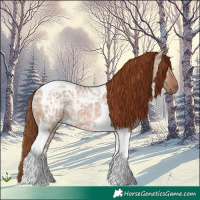 Horse Color:Red Dun Ice Tobiano 