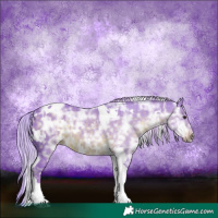 Horse Color:Watercolor White Spotted Silver Brown Ice Tobiano 