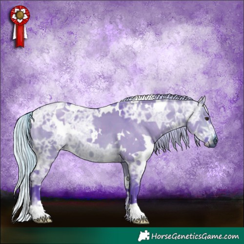 Horse Color:Watercolor White Spotted Silver Brown Ice Dun 