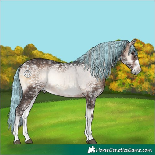 Horse Color:Painted Silver Brown Ice Onyx